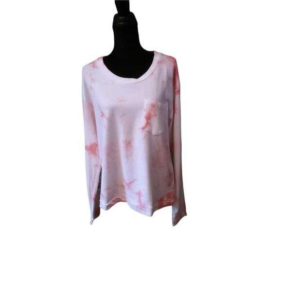 POLGIRLS Pink‎ Cloud (Tie-Dye) Pullover Lightweight Sweatshirt L - Picture 2 of 9